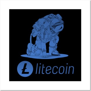 Litecoin ltc Crypto coin Crytopcurrency Posters and Art